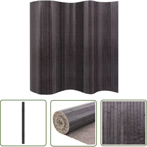 The Living Store Cloison de séparation Bambou Gris 250 x 165 cm - Cloison De Séparation - Diviseur De Pièce - Écran D'intimité - Bambout - Décoratif (1/4)