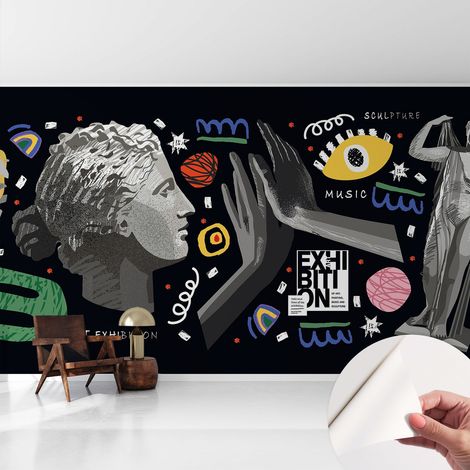 Carta da parati autoadesiva - impermeabile - murale da parete - decorazione murale - Mostra colorata 416x254 cm (1/5)