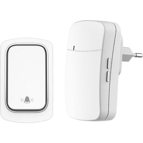 Sonnette sans fil pas de batterie requise ensembles de sonnette de porte auto-alimentée étanche maison carillon extérieur sonnette (1/5)