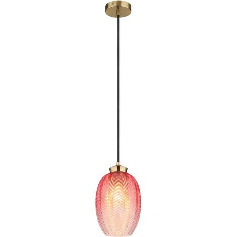 Globo - lampada a sospensione - JESSICA - rosa - vetro - Ø 18cm -