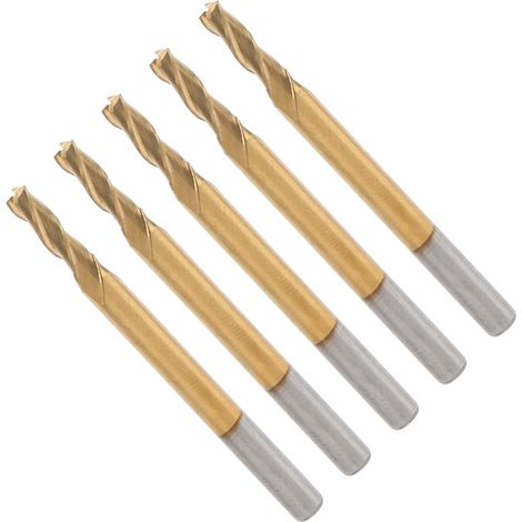 Fraise à 3 dents à fond plat en acier au tungstène, fournitures industrielles 3,175 x 2,5 x 8 x 40 (1/5)