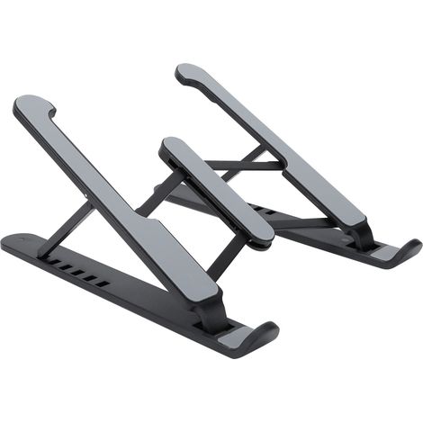 Support pour ordinateur portable multiposition pliable 1117 pouces, base de refroidissement et rehausseur (noir) (1/5)
