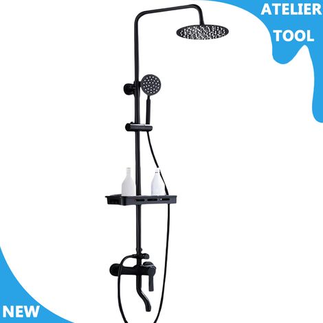 ATELIER Mounté au mur robinet de douche froide et chaude Ensemble de salle de bain Douche avec douche à main (1/5)