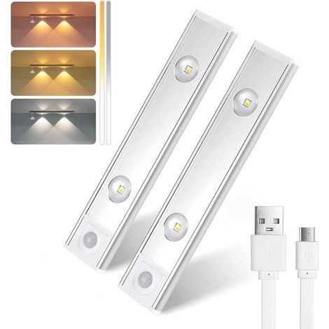 Kleiderschrankleuchte – Noname – 2er-Pack – Bewegungssensor – USB-aufladbar – Helligkeit einstellbar