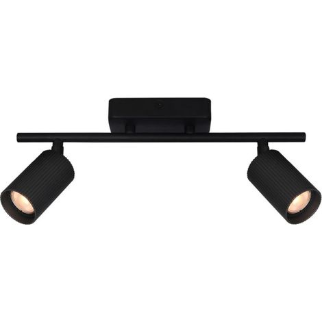 TRIS 2 GU10 Spotleuchte, sandgestrahltes schwarzes Aluminium, ITALUX SPL-46829-2-BK