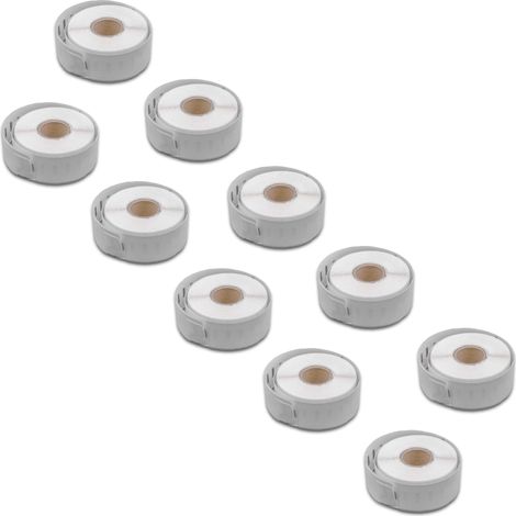 vhbw 10x Etiketten-Rolle selbstklebend 19mm x 147mm kompatibel mit Etiketten-Drucker Dymo LabelWriter 310, 320, 330, 400, 400 Duo, 400 Turbo, 400 Twin Turbo (1/2)