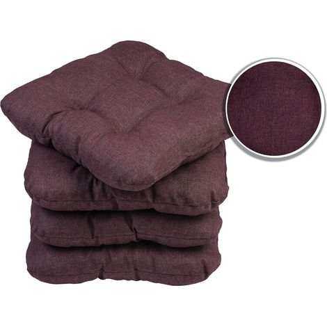 4er Set Stuhlkissen 45x45 cm Bequeme 8cm Polsterauflage Auflage für Stühle/Bänke in Haus und Garten Sitzkissen Sitzauflage Gartenkissen viele Farben zur Auswahl (1/5)