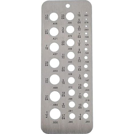 Jauges métriques de perçage en acier inoxydable 1-13 mm Outil de mesure pour écrous métriques, boulons et filetages (1/5)