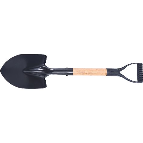 Pelle de jardin anti-torsion, acier robuste, poignée ergonomique, pour creuser et tailler les bordures de pelouse, noire (1/5)