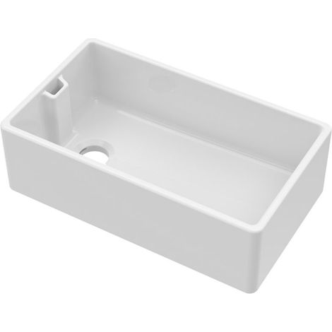 Nuie Belfast Fireclay Kitchen Sink 1.0 Bowl 795mm L x 460mm W - White (1/5)