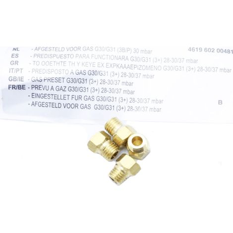 KIT INJECTEURS G30-29 MBAR BUTANE pour TABLE DE CUISSON...