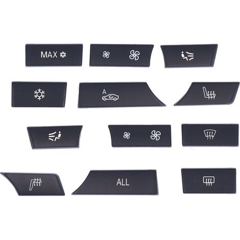 Kit di riparazione per coperchio interruttore, manopola riscaldamento/aria condizionata, copritasto, ricambio 61319313923 per serie 5/6, 12 pezzi (1/5)