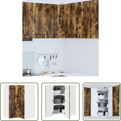 Holzschrank - Küchenschrank Kalmar Geräucherte Eiche 57 x 57 x 80 cm (1/5)