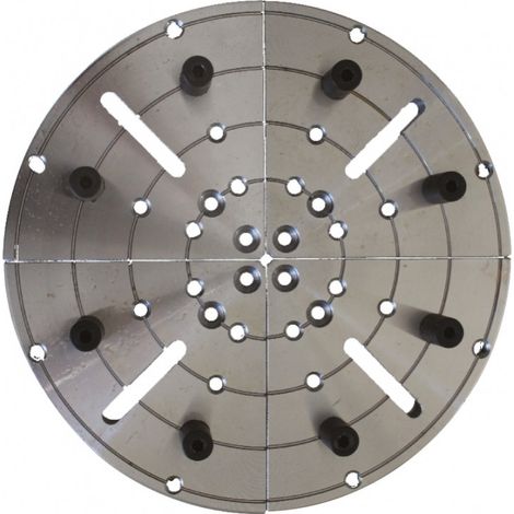 Leman – Plateau de reprise D.190 pour tour à bois – Capacité compression 46-190 mm – Capacité expansion 66-220 mm – 16 taquets PVC inclus