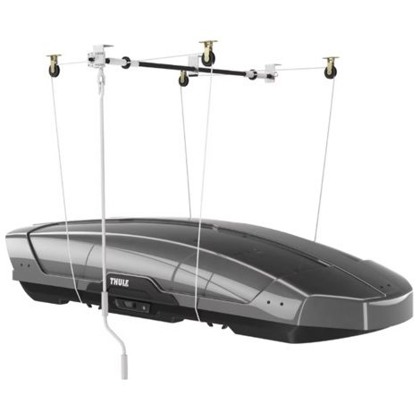 Rangement suspendu MultiLift 572 – Capacité 100kg – Fixations pour équipements de toit – Garage, surf, kayak – Thule