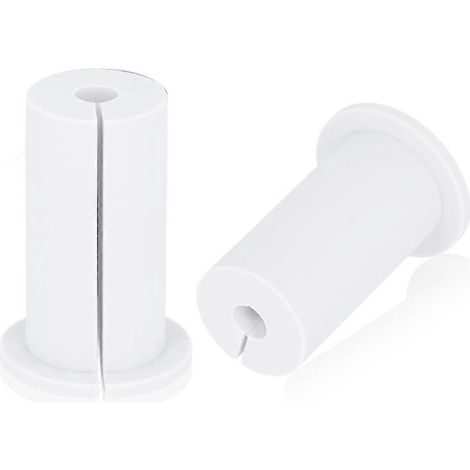 Kit de 2 passe-câbles pour trous muraux de 25,4 mm (1 pouce)avec bagues de passage de câble Ethernet blanches. (1/5)