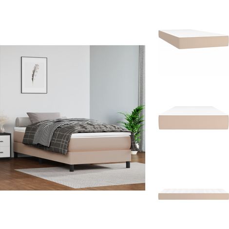The Living Store Matelas de lit à ressorts ensachés fermeté moyenne cappuccino 120x190x20 cm - Sommeil de qualité (1/5)