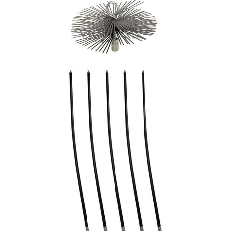 Kit de limpieza de chimeneas de acero de 250 mm