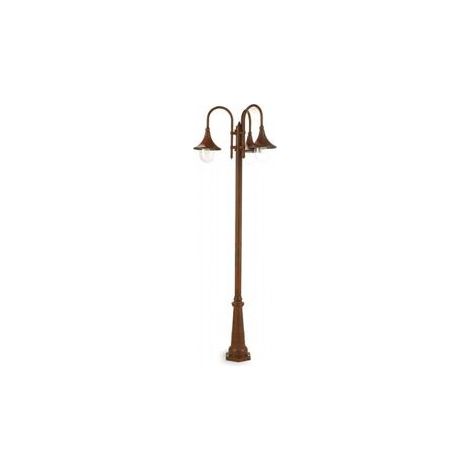 Hängelampe aus Aluminium mit transparenten Diffusoren - 3 Lampen - maximale Höhe 150mm Rost (1/4)