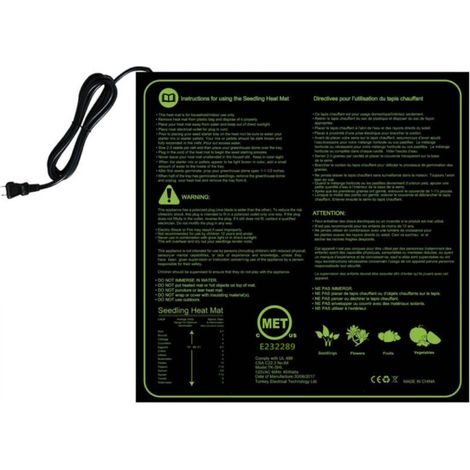 1-Piece Electronic Heating Mat, Gardening Electronic Seed Germination Heating Mat with Storage Bag 50 x 52.5 cm (1/5)
