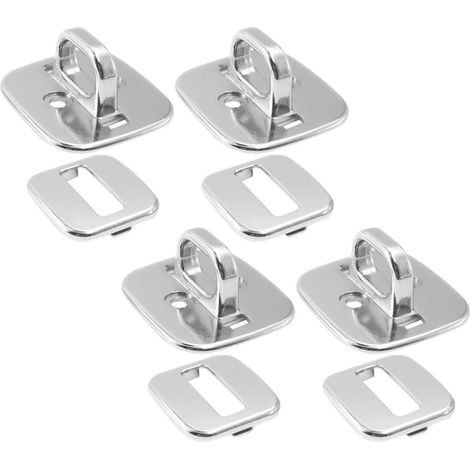 Lot de 4 Plaques Ancrage Antivol en Alliage de Zinc Argenté pour Ordinateur Portable, Design Base Sécurisée, pour École et Bibliothèque (1/5)