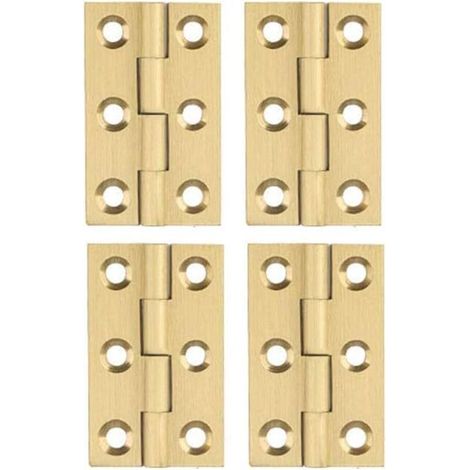 Scharnier aus Kupfer - Mini Scharniere Faltbares Scharnier Eisenwaren Heimwerker Scharnier für Schubladenschrank Türscharniere (38x23x1.2mm) - 4 Stück (1/5)