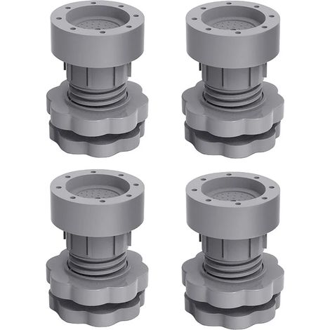 4 pieds anti-vibrations pour machine à laver, hauteur réglable, antidérapants, absorption des chocs, réduction du bruit, amortisseur de vibrations, pieds de nivellement en caoutchouc, stabilisateurs (1/5)