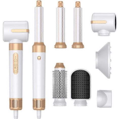 7-in-1 Multifunktionsgerät: automatischer Styler, Lockenstab, Haartrockner und Glätteisen, leistungsstark (1400 W), US-Stecker. (1/5)