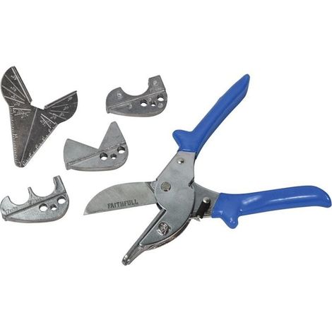 Faithfull FAIGCKITPC Multi-Function Gasket and Pipe Mitre Shears Kit for Cutting Soft Wood, PVC, Plastic, and Gaskets (1/3)