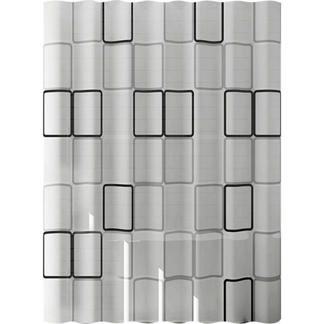 Rideau De Douche PEVA - 80 X 180 Cm - Étanche Séparation Sec / Humide - Pour Salle De Bain Baignoire Et Cabine - 1 Pièce (1/4)