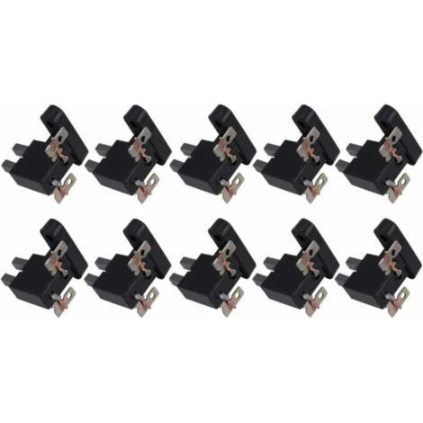 Escobillas de carbón para generadores - 10 piezas Escobillas de carbón y portaescobillas de carbón para generadores de 4 KW 5 KW 7 KW Buena conducción térmica y propiedades lubricantes (1/3)