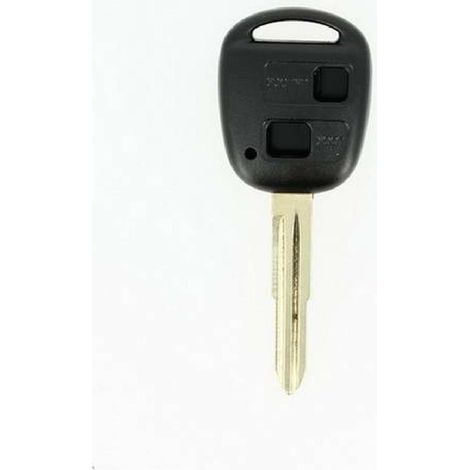 COQUE CLE ADAPTABLE TOYOTA 2 BOUTONS LAME CRANTEE FIXE