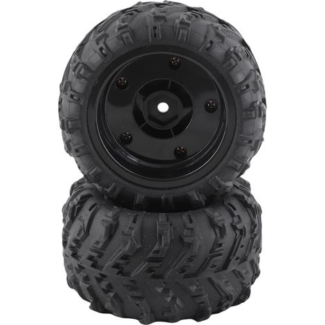 Lot de 2 Pneus en Caoutchouc RC, Pneus en Caoutchouc RC de 85 Mm avec Adaptateur Hexagonal de 12 Mm pour Pièces de Rechange de Voiture 16101 16102 1/16 RC (1/5)