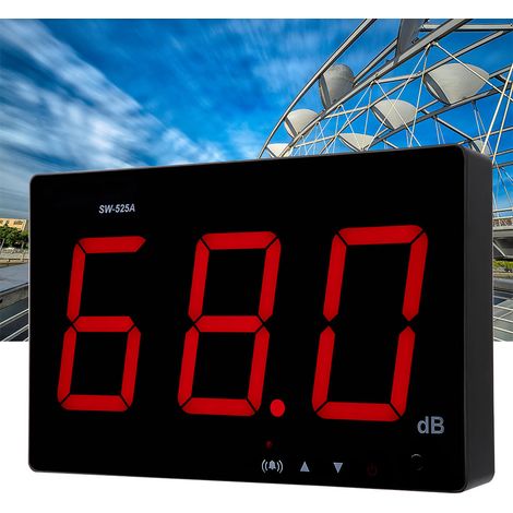 SW-525A Sonomètre numérique mural avec écran LCD et port USB 30-130 dB (1/5)