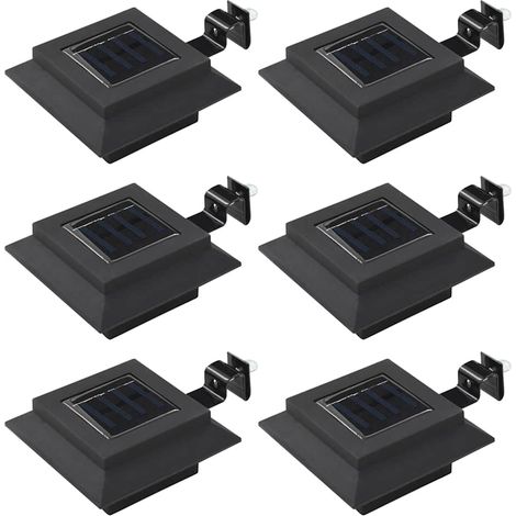 vidaXL Outdoor Solar Lamps 6 pcs LED Square 12 cm Black (1/5)