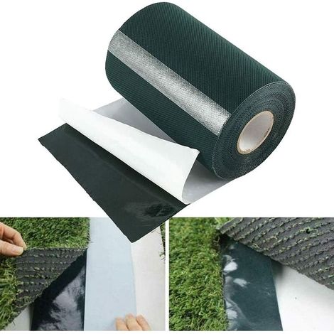 5 m x 5 cm ruban de pelouse auto-adhésif ruban de tapis ruban de couture de gazon artificiel ruban adhésif de tapis de pelouse ruban de fixation vert ruban de couture de pelouse (1/4)
