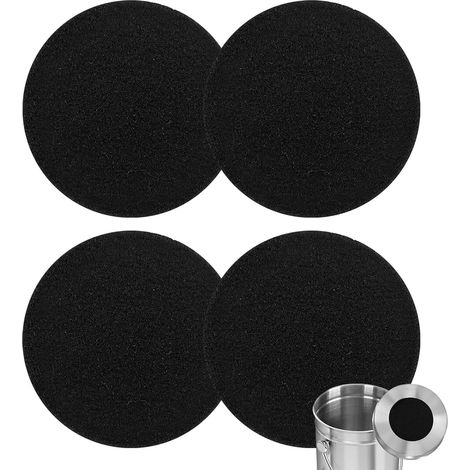 4 Pièces Filtres Compost Ronds, Filtres à Charbon Actif Filtre Anti-Odeur pour Poubelles à Compost Ronds, Filtre à Charbon Actif Convient aux Compost Poubelles Jusqu'à 17 cm (1/5)