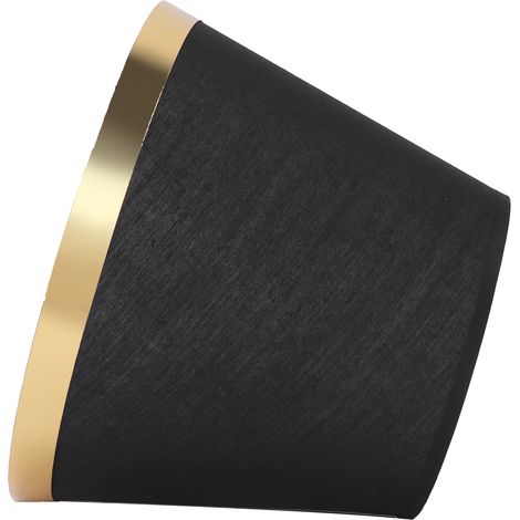 Schwarzer Lampenschirm aus Stoff, europäischer Stil, modern, für Tisch- oder Stehlampe E27, Beleuchtungsanschluss PX125. (1/5)