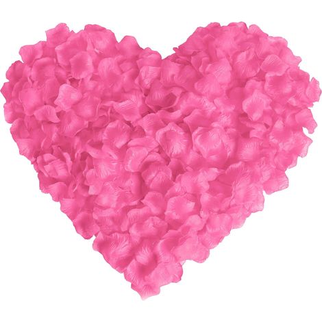 Pétales de rose - Pétales artificiels en tissu soie brillant - Pour décoration mariage, soirée romantique ou décoration intérieure - 100 pièces - Bordeaux (1/5)