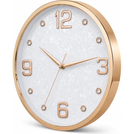 Orologio da Parete Oro Rosa 30 cm Quadrante Perlato Decorativo (1/5)