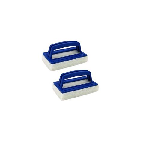 2 Pièces Brosses Éponge De Piscine,Brosse De Mur De Piscine,Ligne d'eau Brosse De Nettoyage,Plastique Piscine Brosse De Piscine avec Poignée pour Nettoyer Piscine Spa Baignoires Murs (1/5)