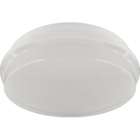 Plafonnier Étanche pour Ampoule E27 Blanc Opaque - SILAMP (1/2)