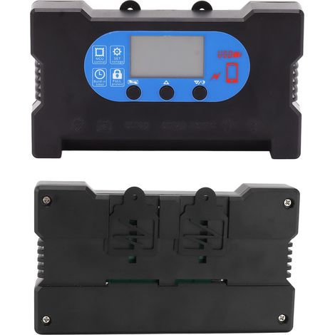 Régulateur de charge solaire à reconnaissance automatique pour charge rapide de panneaux solaires, avec double port USB Type-C pour batteries lithium-ion 60 A (1/5)