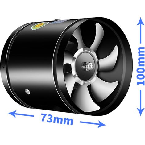 Ventilateur d'extraction rond en ligne à faible niveau sonore pour cuisines, salles de bains, restaurants et supermarchés