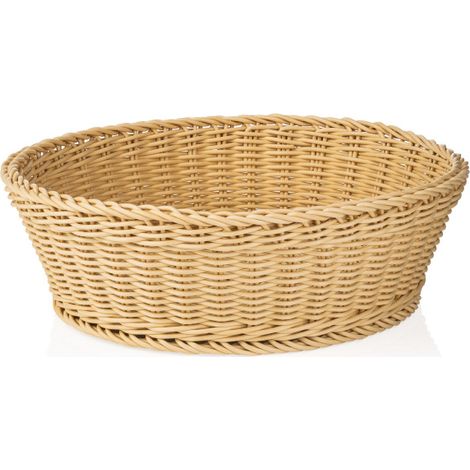 Panier rond Ø 42 cm H 12 cm beige polypropylène WEAVER PRO - Was Germany (1/2)
