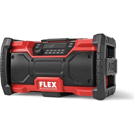 Flex – Radio de chantier sur batterie ou courant 230V – DAB+/AM/FM – Bluetooth – IP64 – Pour chantiers humides
