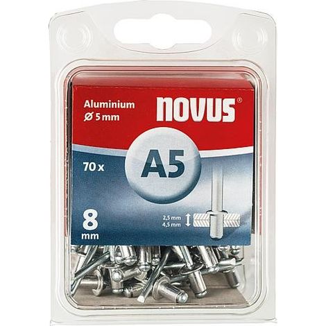 Rivet aveugle A 5 X 8 ALU 70 pièces