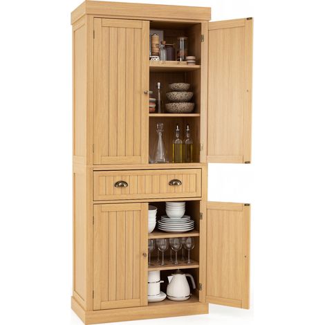 COSTWAY Large Pantry Cabinet Freestanding Kitchen Accent Storage Cabinet