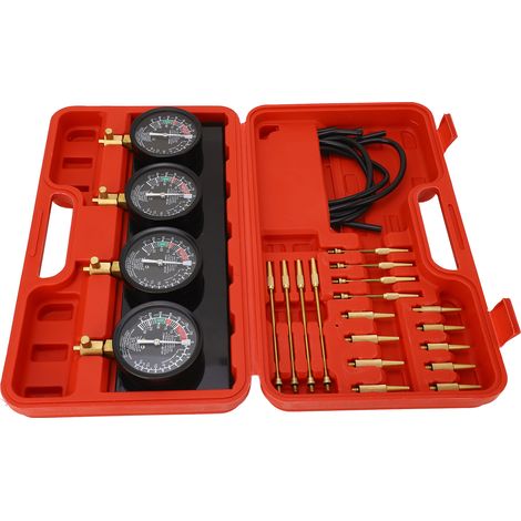 Kit d'outils de synchronisation de carburateur à dépression avec 4 tuyaux en caoutchouc pour moto 4 cylindres (1/5)