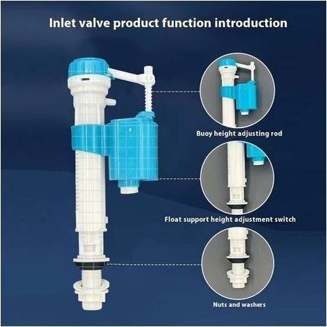 Andyou – Robinet flotteur universel pour WC – Mécanisme double chasse – Installation rapide – Remplissage silencieux – Compatible réservoirs standards
